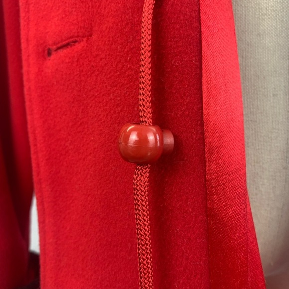 Vintage United Fashions Red Wool Coat - Picture 9 of 13